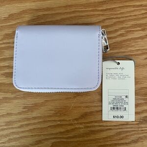 a new day NWT Lavender Wallet with Silver Hardware